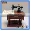 Novelty miniature craft sewing machine music box for kids, retro electric wooden sewing machine musical box