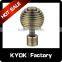 KYOK Nice Double Curtain Pole Finials, Chrome Curtain Rod Finial, Simple Design Modern Curtain Rod Finial