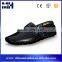 Modern Black Round Toe Genuine Leather Driving Moccasins Men Loafer