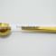 Ukraine stainless steel food grade measured golden coffee spoon with clip,cute coffee spoon