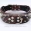 rhinestone leather dog collars for middle big dogs