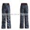 Custom Fake Denim Fabric Snowboard Pants With Snowlocker