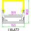 The aluminum profile dedicated for ceiling led lighting for interior and thin furniture elements