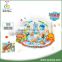 High quality eco-friendly plush folding baby play mat with baby rattle