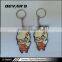 Promotional gifts clear plastic all kinds of couple lovely shaped keychain