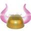 Golden Warrior Plastic Viking Helmet with Light Up Horns