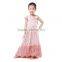 modern style unique design formal baby girl beautiful pink sleeveless dress little girl summer party dress
