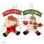 Christmas Door Decoration Santa Claus Snowman Door Hanging Christmas Wreath Christmas Cloth Door Hanging Plate