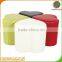 Heart Shape Ottoman Dinning Chair Red PU Wooden Frame Professional Manufacturer