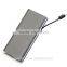 New hot products for 2016 Built-in Cable Portable Aluminum Metal Slim Power Bank 4000mAh
