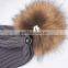 Constract Color Knitted Fur Child Hats Baby Children Winter Hats KZ160086