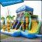 Customized amusement park equipment inflatable water slide with swimming pool hot sale