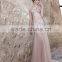 KE5141 New Arrival pink sexy mermaid one shoulder chiffion beaded long dress prom Dresses in arabic dress 2015