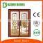 Residential luxury double door design aluminum alloy glass door for balcony use