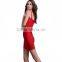 2015 original selling high quality clubwear bandage dress custom plus size ladies tight red mini dress