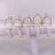 Silver Plated Quartz Stone Connector Druzy Bracelet, Rose Quartz Stone Beaded Bracelets