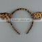 Custom Leopard Ears Headband and Tail Tie Halloween Two- Piece Suit