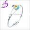 925 Sterling Silver Imitation Jewellery Fashion Enamel Bird Bangle