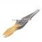 Gold plating and electrophoresis stainless steel good quality slanted tweezer