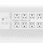 High power durable white USB charging travel power strip with 4 USB sockets