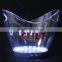 Custom clear illuminated plastic wine bucket