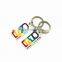 custom soft pvc colorful new york keychain with embossed logo