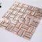 SMP03 Copper glass mixed electroplate mosaic Mixed strip mosaic Self paste mosaic