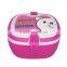 Double Layers Square Shape Kids Plastic Lunch Box With Handle