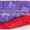 High Quality Polyester Red/purple Crochet Swiss Lace Fabric With Sequin