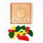 Wooden math toy Montessori Circular Math Fraction Division Teaching Aids