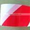 Red White PE Safety Warning Tape Non Adhesive Barrier Tape Dispenser Box Packing
