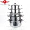 2016 best quality stainless steel drum type cookware set