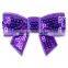 Kids boutique hair accessories sequin bows 4.5 cm wide lavender green red bow DIY