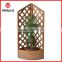 Balcony Wooden Planter Boxes with Flower Climbing Trellis