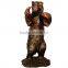 Life Size Garden Decoration Bronze Standing Bear Statue