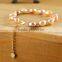 14k gold chain 4-5mm multicolor baroque freshwater pearl bracelet