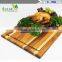 Manufacturers wholesale boards of teak rectangular plate handle and juice canal