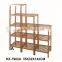 5 tiers bamboo display shelf