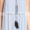new design self-tie square neckline cami straps dresses women summer Pom Pom Dress