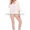 ladies/women white color half sleeve back zip high fashion blazer