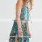 2017 Made in china women New arrival Wholesale beautiful lady green dress