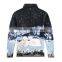 Animal print oem original heavyweight fashion windbreaker jacket mens winter coat