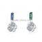 Hotsale Charm Accessory AAA+ Zircon Sterling Silver Hollowed Flower Pendant for Neckalce