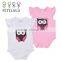 China Famous Brand 0-18 Month Owl 100% Cotton Smock Sleeve Plain White Baby Boy Bubble Rompers