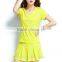 Hot sale yellow sweet trendy butterfly printing tennis apparel women