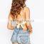 Spiritual Hippie Crochet Tassel Beach Crop Wholesale Women Tops