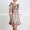 Retro flutter frill crop top and lace shorts vintage lady garments