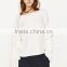 OEM fctory ladies fancy cotton loose knitting organic cotton sweater for wholesale