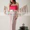newest designs rose red and grey mommy and me dress family outfit