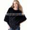 SJ787 Mexico Dropping Shipping Triangle Shaped Lady Wool Rabbit Poncho